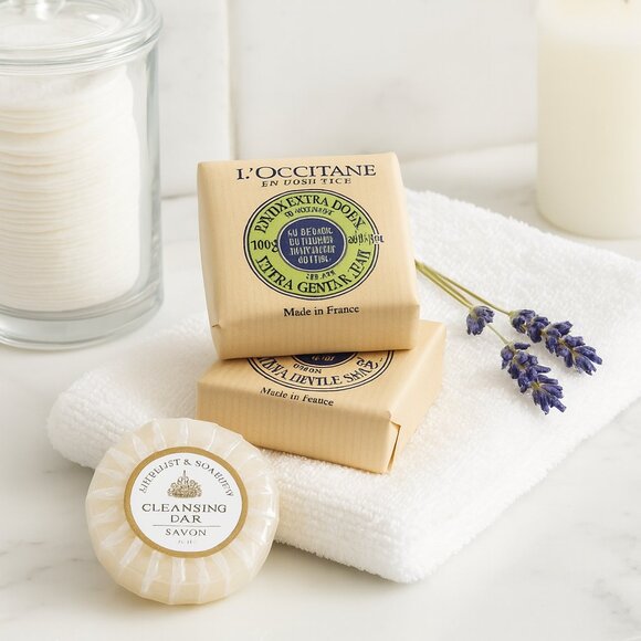 L’Occitane Shea Butter Soap Duo + Gilchrist Oatmeal Cleansing Bar Set (3 Bars To - Picture 1 of 7